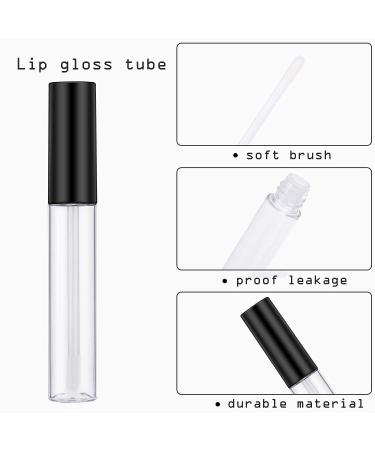 10 Pack 10ml DIY Empty Lip Gloss Tubes | Refillable Lip Balm & Lipstick Containers with Black Caps & Funnel - Perfect for Custom Lip Makeup - Buy Online on GoSupps.com