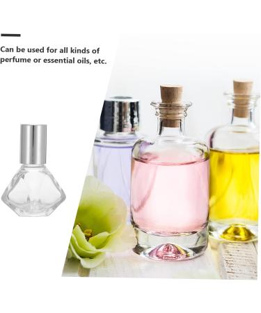 Stahad 12-Piece Glass Roller Bottles Set - Empty Perfume Lip Balm & Oil Bottles - Travel Size Silver 5.5x3cm - Buy Online on GoSupps.com