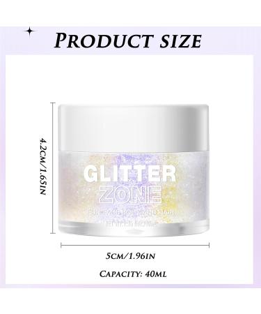 Ruibavya Neon Purple Body Glitter Gel 40ml - Chunky Glitter for Hair Face & Body | Festival Makeup & Face Glitter (#03) - Buy Online on GoSupps.com