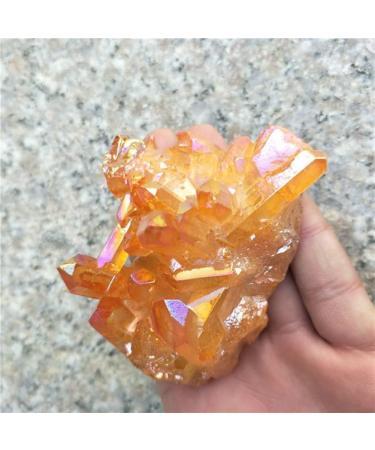 Natural Yello Crystal Aura Quartz Stone Cluster Specimen 150g-550g Suitable for Furniture Decoration Full of Texture (Color : 270g-320g) - Buy Online on GoSupps.com