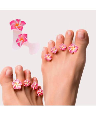 Toe Separators 8 Flower Toe Separator Toe Separators Silicone Daisy Flower Toe Spacers Reusable Toe Separators For Nail Varnish Toe Dividers For Nail Polish Pedicure Tools Pink - Buy Online on GoSupps.com
