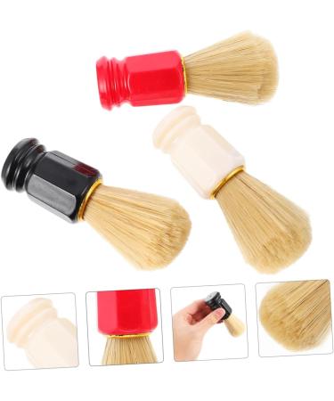 Beavorty 3-Piece Wood Shaving Brush Set | Men's Barber Tools & Neck Duster | Perfect for Beard Grooming & Shaving Salon Use - Buy Online on GoSupps.com