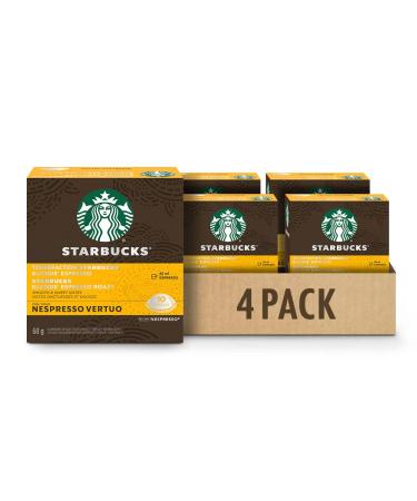 Starbucks by Nespresso Blonde Espresso Roast Coffee Pods Light Roast Nespresso Vertuo Line Compatible Capsules 4 X 10 Coffee Pods 40 Count