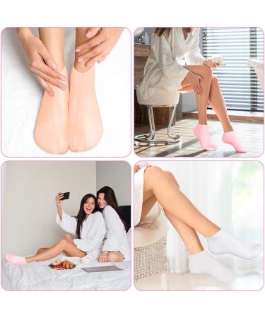 ACWOO Moisturizing Socks Overnight 3 Pairs Cosmetic Lotion Moisturizing Socks for Women and Men Soft Silicone Foot Spa Moisturizing Socks Overnight Absorbing for Dry Cracked Feet - Buy Online on GoSupps.com