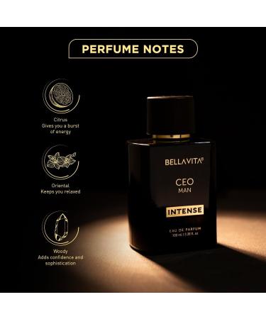 Bell.aa Vita Luxury Ceo Men Intense Eau De Parfum Liquid Perfume With Bergamot Lavender & Orchid|Woody & Musky Long Lasting Edp Fragrance Scent 100 Ml - Buy Online on GoSupps.com
