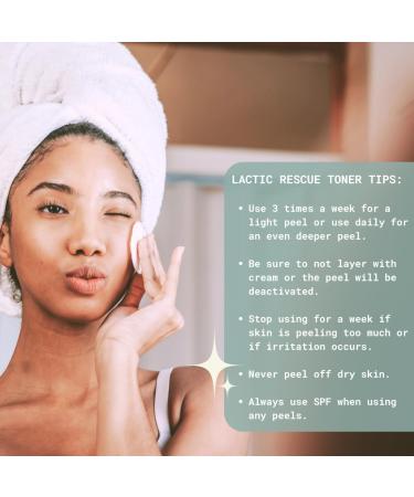 Skincare Lactic Rescue Toner - Vegan Hydrating Toner for Acne Prone Skin Balances & Refreshes with Lactic Acid Improves Skin Tone - Buy Online on GoSupps.com