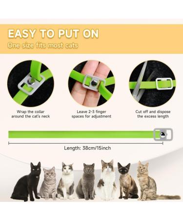 Cat Repellent Treatment Adjustable Cat Repellent Collars Natural Protection Repellent Collar for Cats Water Resistant Repellent Collar for Cats Small-Medium-Large Green 1pack - Buy Online on GoSupps.com