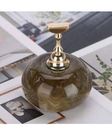 Nail Stand For Press Ons Nail Practice Stand Nail Holder For Painting Nails Magnetic Golden Base Nail Tips Holders Fingernail Display Stands For DIY Nail Art Practicing Manicure