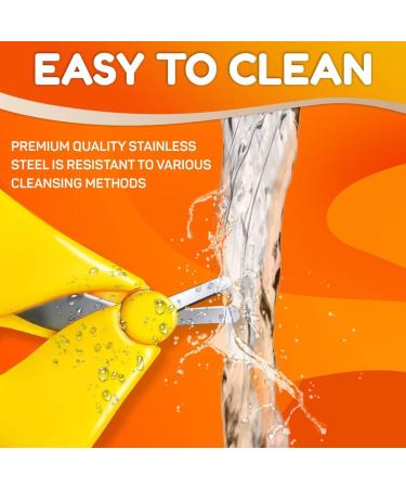 Baby Nail Scissors for Newborn, Infant, Toddler, Kids - Yellow Baby Manicure Fingernail Care - Buy Online on GoSupps.com