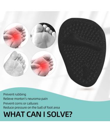 Premium Metatarsal Pads for Women | Silicone Foot Cushion Inserts for Pain Relief - Black & Transparent - Buy Online on GoSupps.com