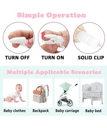 Flow Fire Silicone Dummy Clip - 2PCS Pink Baby Dummy Clips for Soothers and Dummies - Buy Online on GoSupps.com