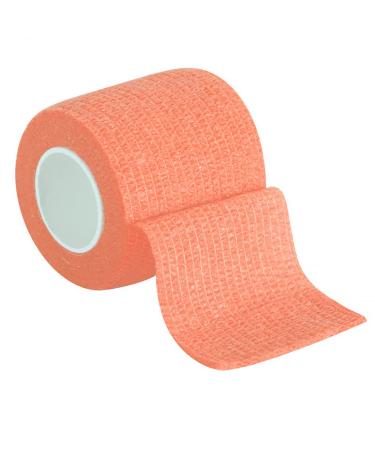 Self-Adherent Cohesive Bandage - Orange Medical Wrap - 1 Rolls 2 Wide x 4.5M Sports Tape for Medical Use Sports First Aid and Helps Protect Skin