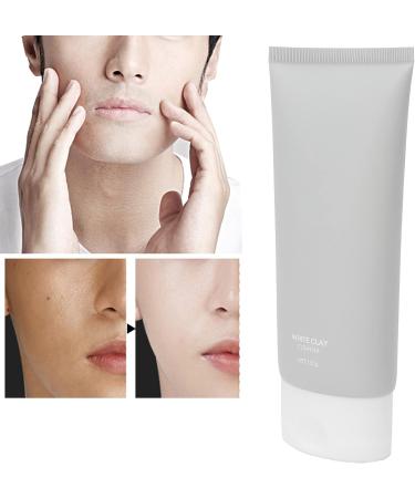 Qukaim Pore Cleansing Face Wash Men White Clay Facial Cleanser 150g Refreshing Pore Cleansing Oil Control Face Wash - Buy Online on GoSupps.com
