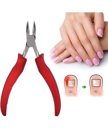 Cuticle Nippers Pedicure Manicure Tool Cuticle Clipper Dead Skin Removal Nipper Hardware Nails Stainless for Toenails for Fingernails(S1 red) - Buy Online on GoSupps.com