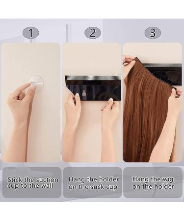 Pmandgk Hair Holder 2 Pieces Acrylic Hair Hanger Portable Holder Wig Storage Rack Hair - Buy Online on GoSupps.com
