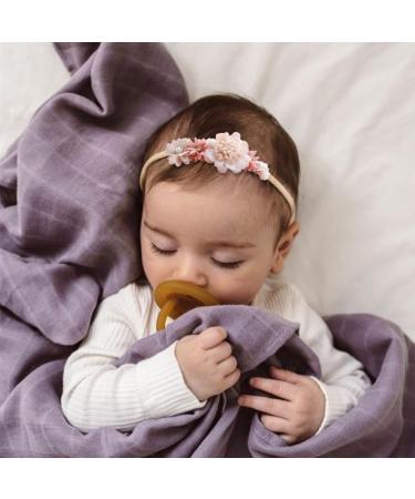 2pcs Baby Girls Flower Elastic Headbands - Stylish Hair Accessories for Newborns & Toddlers - Buy Online on GoSupps.com