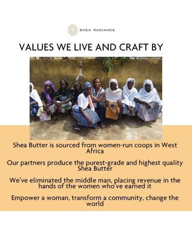 Shea Radiance Unrefined Organic Shea Butter - Moisturizer for Face, Body, Hair & Skin (9oz) - Buy Online on GoSupps.com