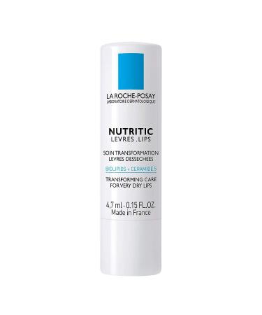 La Roche-Posay Nutritic Lip Balm - Shea Butter & Ceramides, 0.15 Fl Oz | Soothes & Repairs Chapped Lips - Buy Online on GoSupps.com