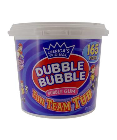 Dubble Bubble Bubble Gum Fun Team 165 Count Tub - 1.68lbs / Gomme Balloune Dubble Bubble Gum Fun Team Tub de 165 pi ces - 765g