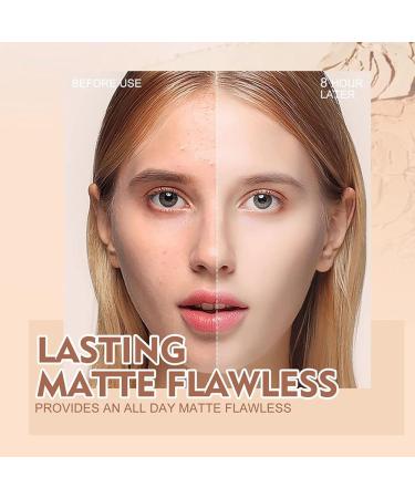 Matte Perfection Pressed Powder Oil Control Smooth Face Setting Makeup Powders Blur Imperfections Waterproof Long Lasting Flawless for Dry Oily Or Combination Skin (Classic Ivory) - Buy Online on GoSupps.com