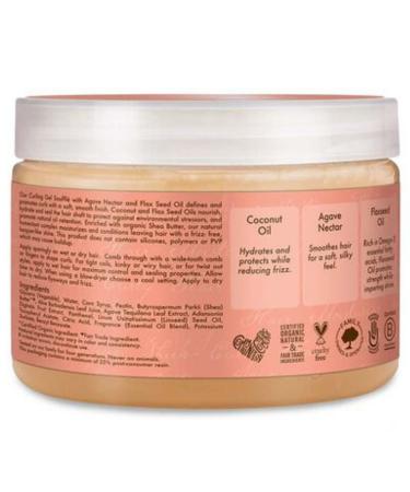 Shea Moisture Coconut & Hibiscus Curling Gel Souffle - 2 Pack (12 oz Each) for Thick & Curly Hair - Agave Nectar & Flax Seed Oil Styling Moisturizer - Buy Online on GoSupps.com