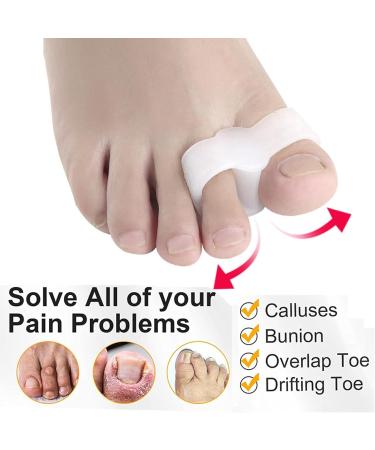 2/4/10 Pcs Gel Bunion Corrector & Toe Separator Protector - Comfortable Bunionette & Hammer Toe Pads - Buy Online on GoSupps.com