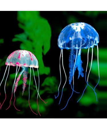 6PCs Glowing Jellyfish Aquarium Decoration | Bright Artificial Ornaments for Fish Tanks - Buy Online on GoSupps.com