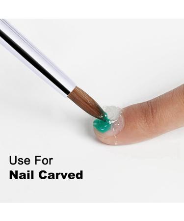 Yangyou 2Pc Rose Gold Kolinsky Sable Acrylic Nail Brush with Liquid Flow Glitter Nail Art Brush for Nail Art Tool 10 - Buy Online on GoSupps.com