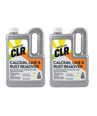 CLR Calcium, Lime & Rust Remover, Biodegradable, 28 Oz Bottle (2)