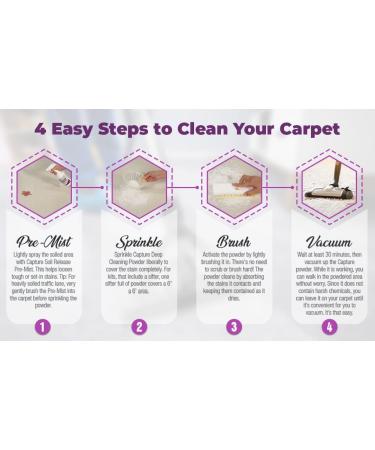 Capture Carpet & Rug Dry Cleaner - Pet Safe Odor Eliminator & Stain Remover - 4lb Resealable Lid Pack - Buy Online on GoSupps.com