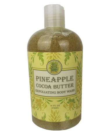 Greenwich Bay Exfoliating Body Wash Enriched with Shea Butter Blended with Loofah and Apricot Seed 16 oz (Pineapple)