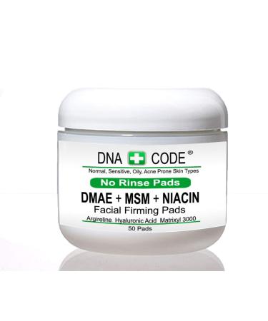 Anti-Aging-No Rinse-MAGIC DMAE+MSM+NIACIN Firming Pads 100% Pure Hyaluronic Acid Argireline Matrixyl 3000