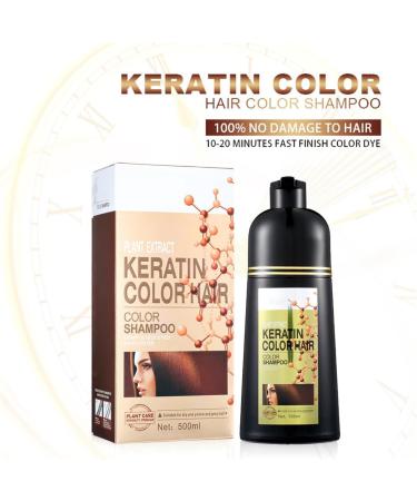  Yabauuop 6-in-1 Natural Hair Color Shampoo for Dark Brown Hair - Covers Gray Hair - Long-Lasting Color Shampoo for Men and Women - Lasts 30 Days - 500ml - Buy Online on GoSupps.com