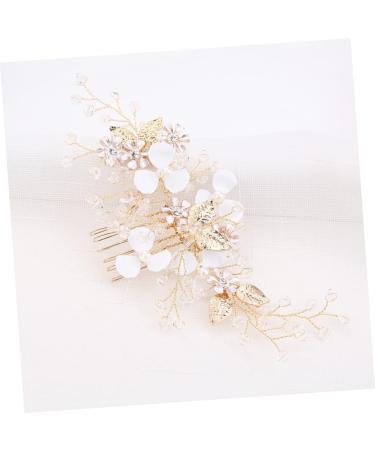 Angoily Rhinestone Hair Comb Wedding Hair Comb Vintage Hair Comb Floral Hair Comb Gold Hair Comb Wedding Pearl Hair Comb Gold Leaf Hair Comb Mori Department Accessories Bride - Buy Online on GoSupps.com