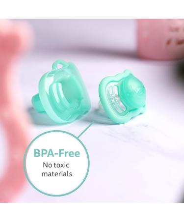 Herobility Gentle Pacifiers - Glow in the Dark - BPA-Free - 10-Pack for 6-24 Months - Includes Protective Case & Large Air Vents - White/Night Glow - Buy Online on GoSupps.com
