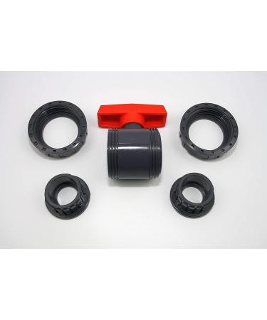 Professional 40mm PVC-U Ball Valve with 2 Adhesive Sockets | 10 Bar DIN 8063 | International Shipping Available - Buy Online on GoSupps.com