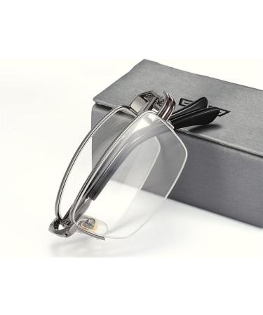 Reading Glasses Light Blocking Glasses HD Anti Blue Light Reading Glasses Men Foldable Readers Bifocal Reading Glasses Half Frame Eyewear