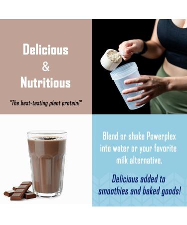 Buy PhysiVantage POWERPLEX Vegan Protein Powder - Organic Plant-Based Collagen Alternative Dairy-Free Pea & Rice Protein Non-GMO Supports Muscle & Joint Recovery - Chocolate 2 lb - Buy Online on GoSupps.com