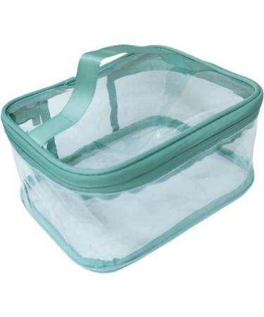 FIYUK Clear Green Toiletry Bag - Portable Waterproof Makeup Cosmetic Organizer for Travel - Buy Online on GoSupps.com
