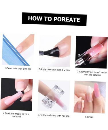 DOITOOL 4 Sets Nail Extension Set Nail Form Clips Nail Patch Fixing Clips Bath Sponge for Sensitive Skin Poly Nail Clip Nail Art Extension Patch Extension Sticker Manicure Plastic - Buy Online on GoSupps.com