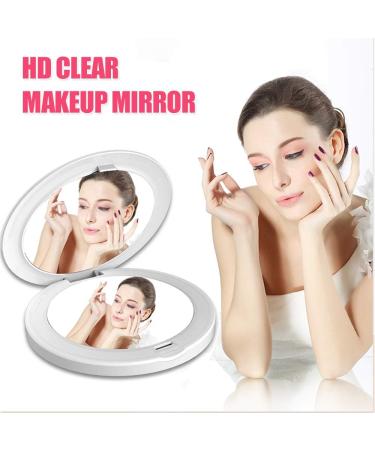 TOUCHBeauty Rechargeable Makeup Mirror with Light | 1x/2x Magnification | Compact & Ultrathin for Travel - Buy Online on GoSupps.com
