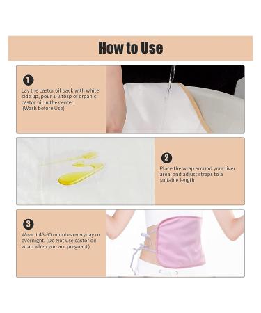 Adjustable Washable Castor Oil Wrap for Liver Detox | Reusable Leaf-Proof Pack in Khaki - Buy Online on GoSupps.com
