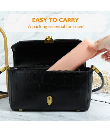 Travel Makeup Brush Holder - DEERLET Silicone Organizer Case with Magnetic Closure | Portable & Sleek Pink Makeup Brush Travel Case - Buy Online on GoSupps.com