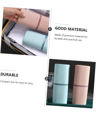 Beavorty 2 Portable Raccoon Toothbrush Case | Blue Toothbrush Container for Easy Storage | Compact 19.8x7.2cm Travel Solution - Buy Online on GoSupps.com