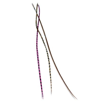 One Fine Day Feathers | Real Pink Auburn Hair Extensions - 22-33 cm (3 Feathers) | International Shipping - Buy Online on GoSupps.com