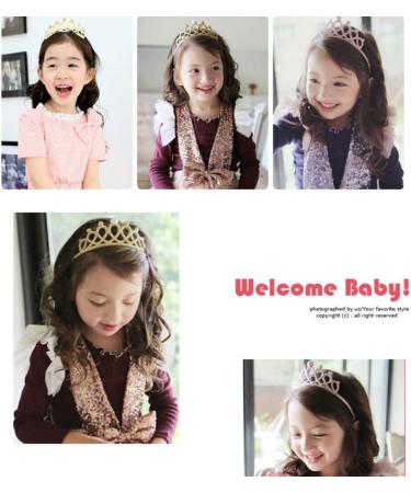 Buy BJ-SHOP Girls Crown Set - Sparkling Princess Tiara & Elastic Hairband - 5 Piece Tiara Accessories for Kids - Buy Online on GoSupps.com