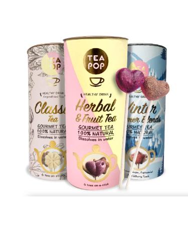Tea pop Different tea-AM stick a delicious combination of herbal and fruit teas |100% natural tea from plants and with antioxidants |3 tube set