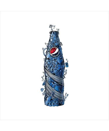 All+Every Pepsi Doodle Bottle Men's T-Shirt S White - Buy Online on GoSupps.com
