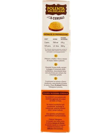 6x Valsugana Polenta with 5 Grains - Quick Gluten-Free Meal (350g Pack) - Crispy Corn Buckwheat Quinoa & Amaranth - Buy Online on GoSupps.com