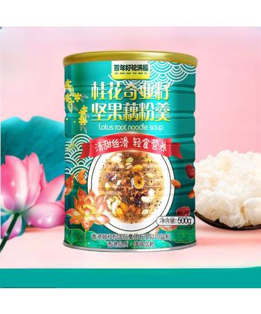 Chinese Rose red Date nut and Lotus Root Powder Soup 500g Instant fragrans nut Lotus Root Powder Healthy Nutrition Substitute Breakfast Chinese Nutrition Breakfast Congee (fragrans 2 cans) fragrans 2 cans